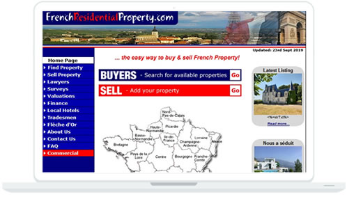 french residential property web design